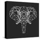Elephant Polygon-Lisa Kroll-Stretched Canvas