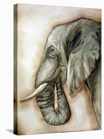 Elephant Portrait Stretched Canvas Print Tre Sorelle Studios