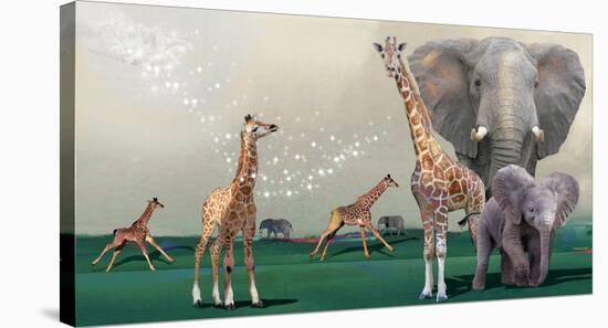 Elephants And Giraffes-Nancy Tillman-Stretched Canvas