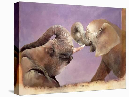 Elephants at Play, 2001-Odile Kidd-Premier Image Canvas