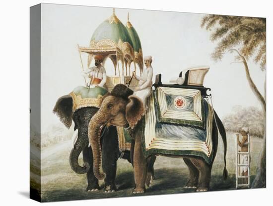 Elephants with Their Mahouts, Company School, circa 1815-null-Premier Image Canvas