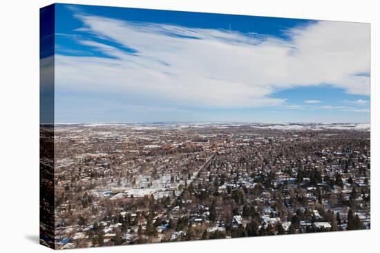 Elevated city view from Flagstaff Mountain, Boulder, Colorado, USA-null-Premier Image Canvas