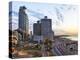 Elevated Dusk View of the City Beachfront, Tel Aviv, Israel, Middle East-Gavin Hellier-Premier Image Canvas