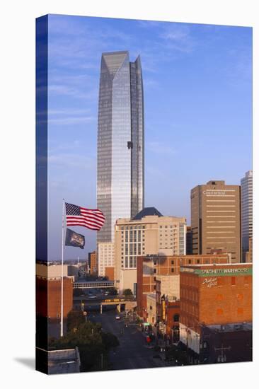 Elevated Skyline from Bricktown, Oklahoma City, Oklahoma, USA-Walter Bibikow-Premier Image Canvas