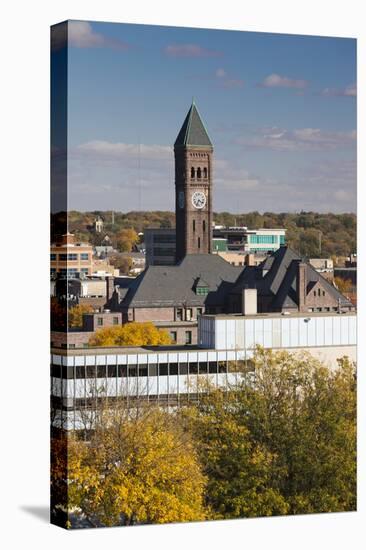 Elevated Skyline with Old Courthouse, Sioux Falls, South Dakota, USA-Walter Bibikow-Premier Image Canvas