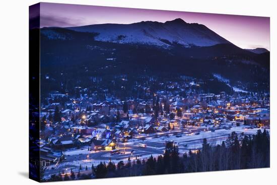 Elevated Town View from Mount Baldy, Breckenridge, Colorado, USA-Walter Bibikow-Premier Image Canvas