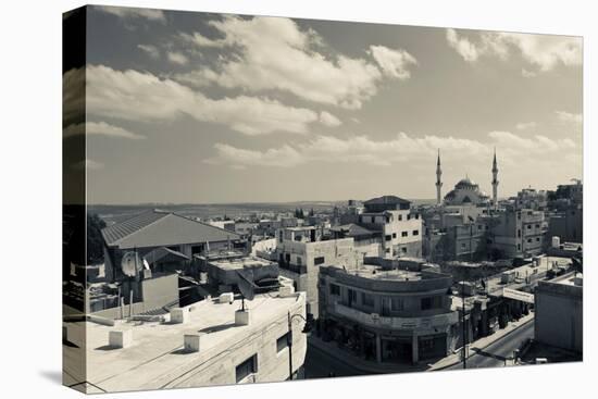 Elevated town view with mosque, Madaba, Kings Highway, Jordan-null-Premier Image Canvas