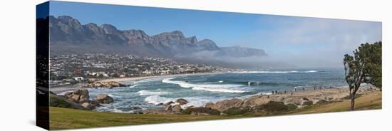 Elevated View of a Beach with Mountain Range in the Background, Twelve Apostles, Camps Bay-null-Premier Image Canvas
