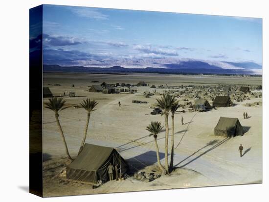 Elevated View of a Us Military Camp, Sahara, 1943-Margaret Bourke-White-Premier Image Canvas