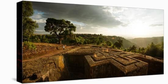 Elevated View of Church of Saint George, Lalibela, Ethiopia-null-Premier Image Canvas