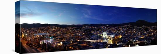 Elevated view of cityscape at sunset, Guanajuato, Mexico-null-Premier Image Canvas