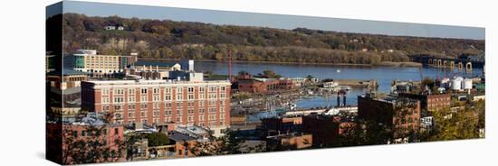 Elevated view of cityscape, Dubuque, Dubuque County, Iowa, USA-null-Premier Image Canvas