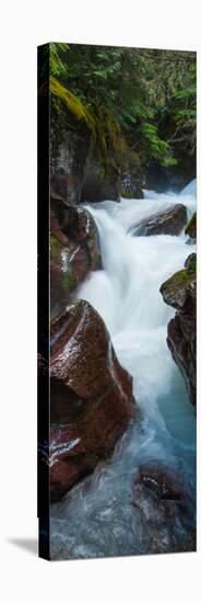 Elevated View of Creek Flowing Through Rocks, Avalanche Creek, Us Glacier National Park-null-Premier Image Canvas