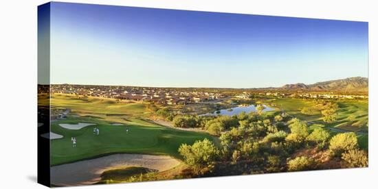 Elevated view of golf course, Sun City, Tucson, Arizona, USA-Panoramic Images-Premier Image Canvas