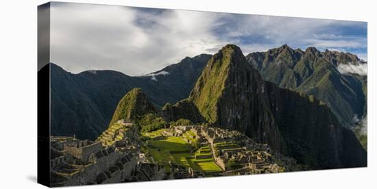 Elevated View of Inca Ruins, Machu Picchu, Urubamba Valley, Cusco City, Peru-null-Premier Image Canvas