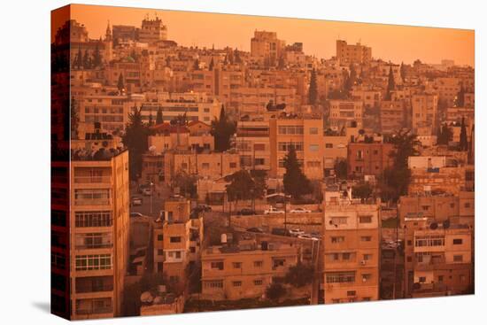 Elevated view of Jebel Amman area at dawn, Amman, Jordan-null-Premier Image Canvas