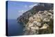 Elevated View of Positano Beach and Cliffs, Costiera Amalfitana (Amalfi Coast), Campania, Italy-Eleanor Scriven-Premier Image Canvas