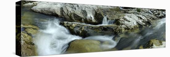 Elevated View of River Passing Through Rocks, Escoutay River, Saint-Martial, Ardeche-null-Premier Image Canvas