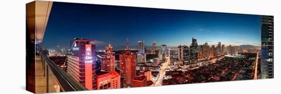 Elevated View of Skylines in a City, Makati, Metro Manila, Manila, Philippines-null-Premier Image Canvas