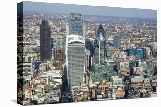 Elevated View of Skyscrapers in the City of London's Financial District, London, England, UK-Amanda Hall-Premier Image Canvas