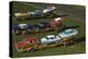 Elevated View of the 1954 Line of Ford Fairlaine Automobiles-Yale Joel-Premier Image Canvas