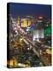 Elevated View of the Hotels and Casinos Along the Strip at Dusk, Las Vegas, Nevada, USA-Gavin Hellier-Premier Image Canvas