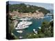 Elevated view of the Portofino, Liguria, Italy-null-Premier Image Canvas