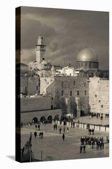 Elevated view of the Western Wall Plaza, Jewish Quarter, Old City, Jerusalem, Israel-null-Premier Image Canvas