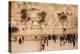 Elevated view of the Western Wall Plaza with people praying at the wailing wall, Jewish Quarter...-null-Premier Image Canvas