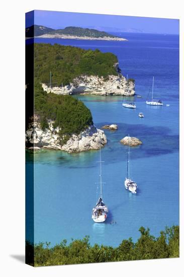 Elevated View of Voutoumi Bay, Antipaxos, the Ionian Islands, Greek Islands, Greece, Europe-Neil Farrin-Premier Image Canvas