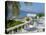 Elevated View over City Center and Cruize Liner, Montego Bay, St. James Parish, Jamaica, Caribbean-Doug Pearson-Premier Image Canvas
