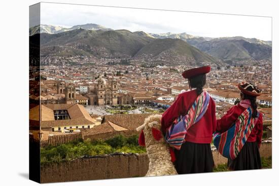 Elevated View over Cuzco and Plaza De Armas, Cuzco, Peru, South America-Yadid Levy-Premier Image Canvas