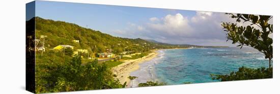 Elevated View over Long Bay at Sunrise, Portland Parish, Jamaica, Caribbean-Doug Pearson-Premier Image Canvas