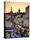 Elevated View over Mosque and Old Town, Rhodes Town, Rhodes, Greece-Doug Pearson-Premier Image Canvas