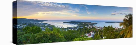 Elevated View over Port Antonio and Navy Island, Portland Parish, Jamaica, Caribbean-Doug Pearson-Premier Image Canvas