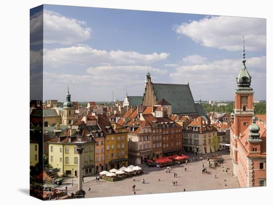 Elevated View Over the Royal Castle and Castle Square, Old Town, Warsaw, Poland-Gavin Hellier-Premier Image Canvas