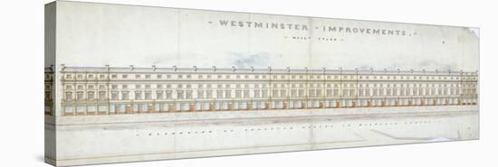 Elevation of Proposed Houses in Victoria Street, Westminster, London, C1845-Tyler-Premier Image Canvas