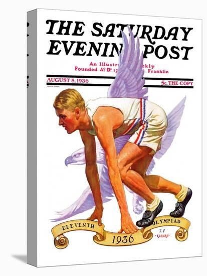 "Eleventh Olympiad," Saturday Evening Post Cover, August 8, 1936-J.F. Kernan-Premier Image Canvas
