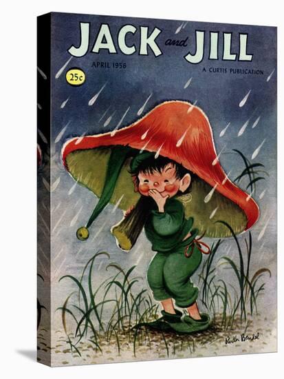 Elf in the Rain - Jack and Jill, April 1956-Ruth Bendel-Premier Image Canvas