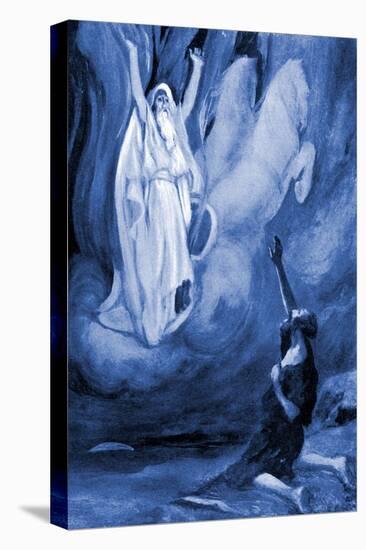 Elijah ascends in a chariot of fire - Bible-James Jacques Joseph Tissot-Premier Image Canvas