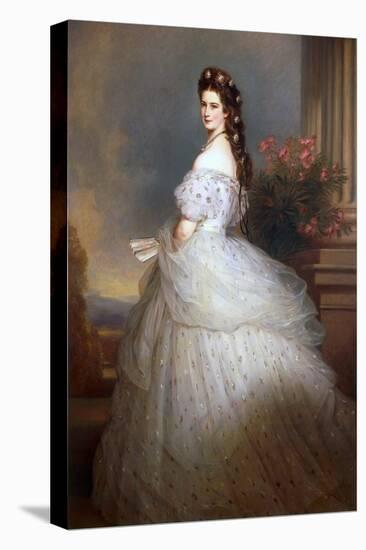 Elisabeth (Sissi), Empress of Austria in 1865 (Oil on Canvas)-Franz Xaver Winterhalter-Premier Image Canvas