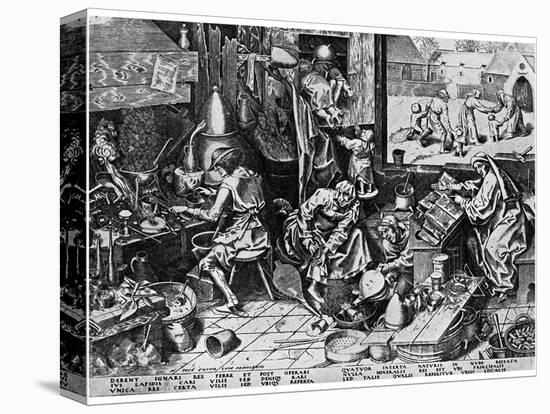 Elixir of Life: 'The Alchemist, 1558-Pieter Bruegel the Elder-Premier Image Canvas