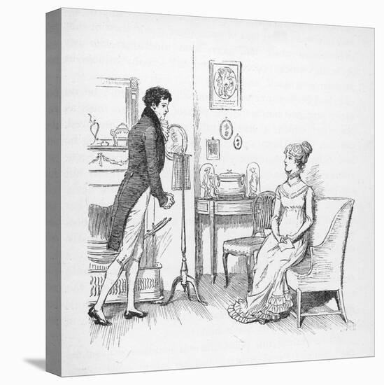 Elizabeth Bennet Refuses Mr. Darcy-Hugh Thomson-Premier Image Canvas