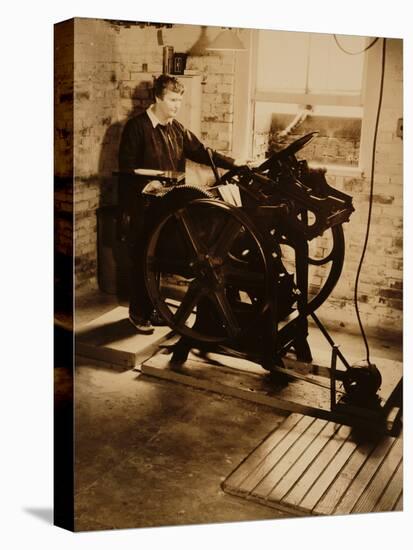 Elizabeth McCausland at her Printing Press, ca. 1935; Archive of American Art-null-Premier Image Canvas
