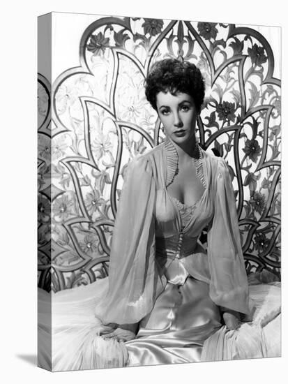 Elizabeth Taylor (b/w photo)-null-Stretched Canvas