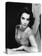 Elizabeth Taylor (b/w photo)-null-Stretched Canvas