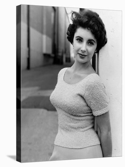 Elizabeth Taylor Outside of Sound Stages during Filming of A Place in the Sun-Peter Stackpole-Premier Image Canvas