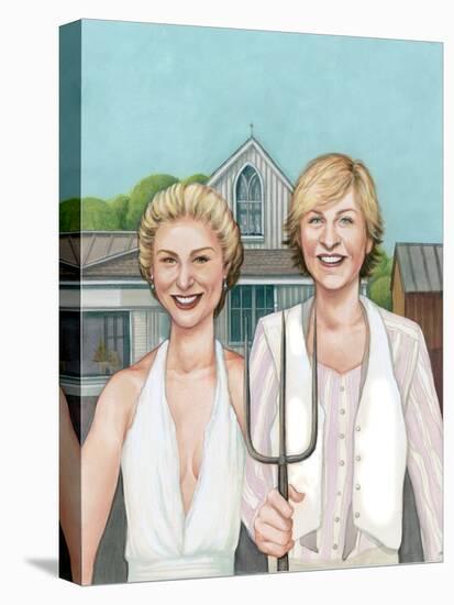 Ellen and Portia, 2008 (Acrylic on Illustration Board)-Anita Kunz-Premier Image Canvas