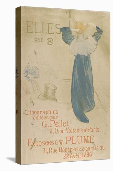 Elles (poster for 1896 exhibition at La Plume)-Henri de Toulouse-Lautrec-Stretched Canvas