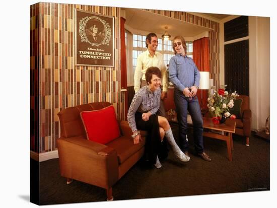 Elton John Sharing a Laugh with His Mother and Stepfather-John Olson-Premier Image Canvas